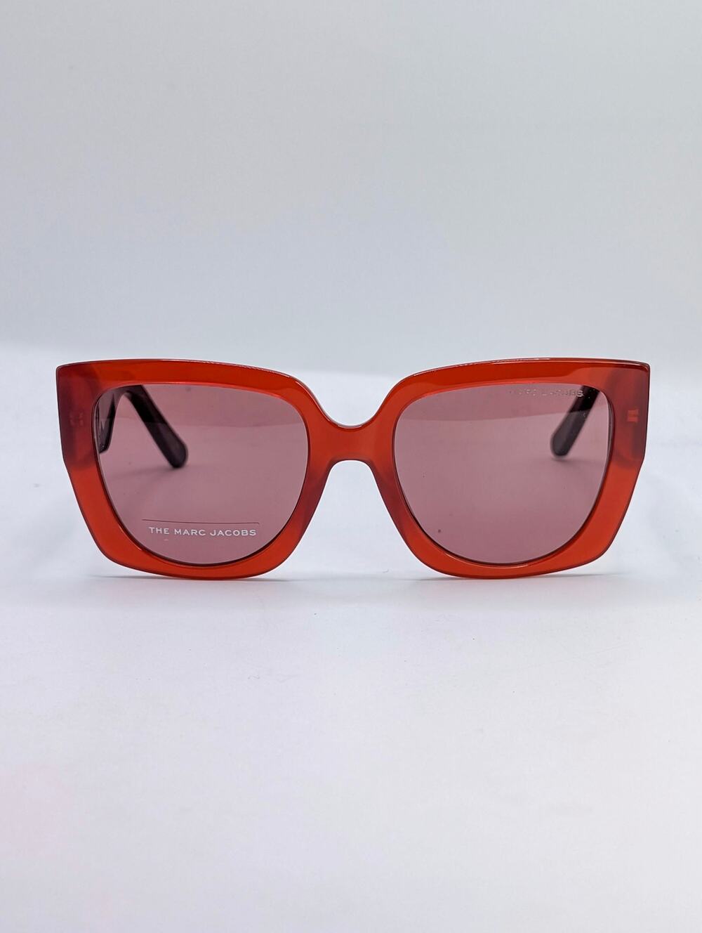 AUTH Marc Jacobs MARC 687/S Red Sunglasses New Gold Logo w/ Case